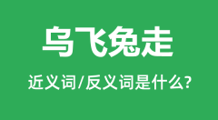 乌飞兔走的近义词和反义词是什么_乌飞兔走是什么意思?
