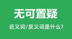 无可置疑的近义词和反义词是什么_无可置疑是什么意思?