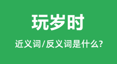 玩岁时的近义词和反义词是什么_玩岁时是什么意思?