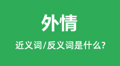 外情的近义词和反义词是什么_外情是什么意思?