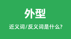 外型的近义词和反义词是什么_外型是什么意思？