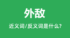 外敌的近义词和反义词是什么_外敌是什么意思？