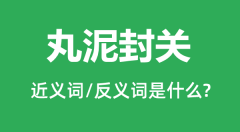 丸泥封关的近义词和反义词是什么_丸泥封关是什么意思?