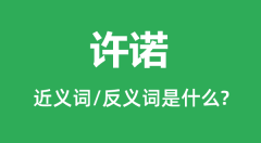 许诺的近义词和反义词是什么_许诺是什么意思?