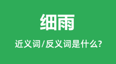 细雨的近义词和反义词是什么_细雨是什么意思?
