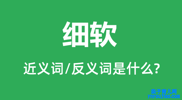 细软的近义词和反义词是什么,细软是什么意思
