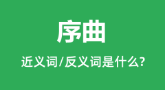 序曲的近义词和反义词是什么_序曲是什么意思?