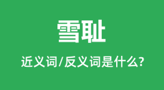 雪耻的近义词和反义词是什么_雪耻是什么意思?