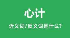 心计的近义词和反义词是什么_心计是什么意思?