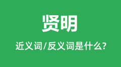 <b>贤明的近义词和反义词是什么_贤明是什么意思?</b>