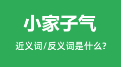 小家子气的近义词和反义词是什么_小家子气是什么意思?