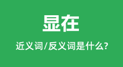 显在的近义词和反义词是什么_显在是什么意思?