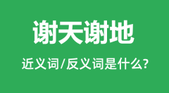 谢天谢地的近义词和反义词是什么_谢天谢地是什么意思?