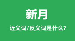 新月的近义词和反义词是什么_新月是什么意思?