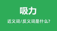 吸力的近义词和反义词是什么_吸力是什么意思?