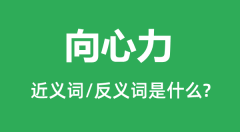 向心力的近义词和反义词是什么_向心力是什么意思?