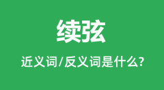 续弦的近义词和反义词是什么_续弦是什么意思？