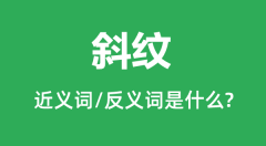 斜纹的近义词和反义词是什么_斜纹是什么意思？