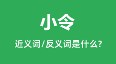 小令的近义词和反义词是什么_小令是什么意思?