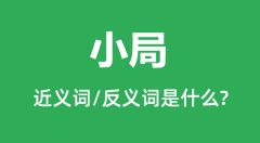 小局的近义词和反义词是什么_小局是什么意思?
