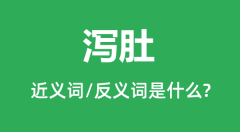 泻肚的近义词和反义词是什么_泻肚是什么意思?