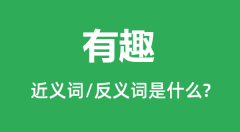 有趣的近义词和反义词是什么_有趣是什么意思?