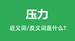 压力的近义词和反义词是什么_压力是什么意思?