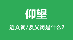 <b>仰望的近义词和反义词是什么_仰望是什么意思?</b>