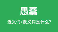 愚蠢的近义词和反义词是什么_愚蠢是什么意思?