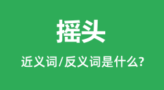 摇头的近义词和反义词是什么_摇头是什么意思?