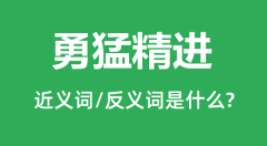 勇猛精进的近义词和反义词是什么_勇猛精进是什么意思?