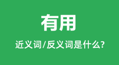 有用的近义词和反义词是什么_有用是什么意思？