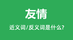 友情的近义词和反义词是什么_友情是什么意思?