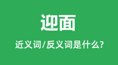 迎面的近义词和反义词是什么_迎面是什么意思?