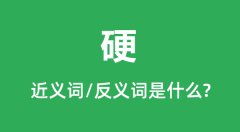硬的近义词和反义词是什么_硬是什么意思？