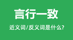 言行一致的近义词和反义词是什么_言行一致是什么意思？