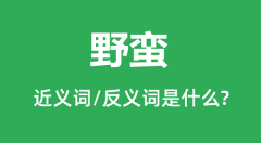 野蛮的近义词和反义词是什么_野蛮是什么意思?