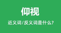 <b>仰视的近义词和反义词是什么_仰视是什么意思?</b>