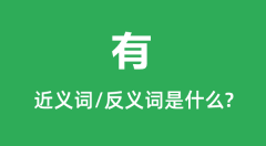 有的近义词和反义词是什么_有是什么意思?