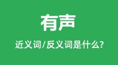 有声的近义词和反义词是什么_有声是什么意思?