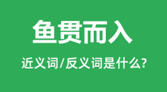 鱼贯而入的近义词和反义词是什么_鱼贯而入是什么意思?