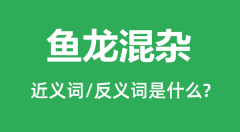 鱼龙混杂的近义词和反义词是什么_鱼龙混杂是什么意思?