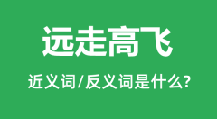 远走高飞的近义词和反义词是什么_远走高飞是什么意思?
