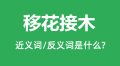 移花接木的近义词和反义词是什么_移花接木是什么意思?