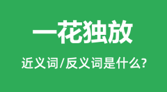 一花独放的近义词和反义词是什么_一花独放是什么意思?