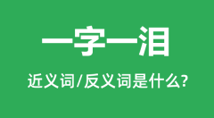 一字一泪的近义词和反义词是什么_一字一泪是什么意思?