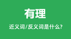 有理的近义词和反义词是什么_有理是什么意思?