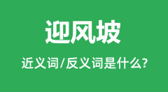 迎风坡的近义词和反义词是什么_迎风坡是什么意思?