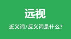远视的近义词和反义词是什么_远视是什么意思?