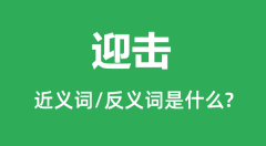 迎击的近义词和反义词是什么_迎击是什么意思?